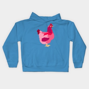 Pink Backyard Chicken Kids Hoodie